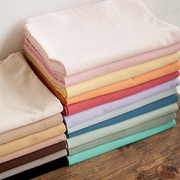 处理纯色棉麻布料沙发面料抱枕桌布窗帘田园素色挂布加厚