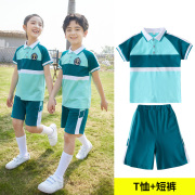 幼儿园园服夏季运动校服小学生纯棉班服表演服短袖英伦风套装