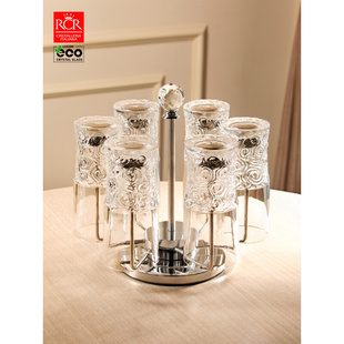 意大利rcr玻璃水杯大容量高颜值喝茶杯套装家用高级感客厅办公室