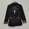 jk24828黑色小西装外套，女春秋长袖，气质通勤显瘦百搭短款西服