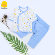 黄色小鸭新生儿婴儿内衣，套装纯棉夏季宝宝斜襟，和尚服0-6个月衣服