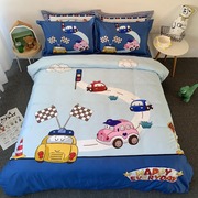 儿童床上用品四件套纯棉男孩卡通，小汽车恐龙宇航员1米2床上三件套