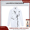 laurence&chico衬衫长袖白色手绘叶子上衣女士2023夏l&c