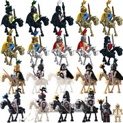 兼容乐高中世纪骷髅城堡罗马士兵骷髅马坐骑拼装积木人仔玩具