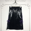 卡LBS系列 D96002 时尚PU皮半身裙品牌女装折扣