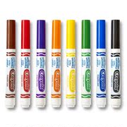 Crayola绘儿乐8色可水洗粗头水彩笔 儿童幼儿园美术涂鸦绘画彩笔