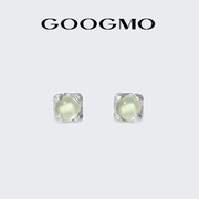 googmo绿镜系列纯银小耳钉女葡萄，石养耳洞精致高级感迷你气质耳饰