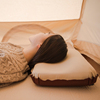 户外充气枕露营旅游飞机高铁腰垫便携式奶酪护颈枕头自动充气枕头