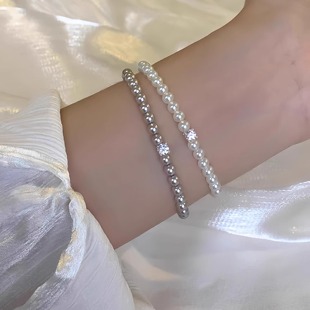 CeelyseesS925纯银进口施家珍珠手链·钻石·轻奢小众女手链