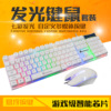 有线电脑键盘鼠标套装游戏机械手感彩虹悬浮背光发光键鼠套装