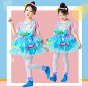 六一糖果彩色演出小短裙活力百搭学生幼儿蓬蓬半身纱裙舞蹈表演服