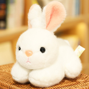 可爱小白兔毛绒玩具女孩，公仔迷你兔子，陪睡玩偶儿童安抚布娃娃抱睡