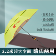 连球钓鱼伞2023碳素防雨防晒防暴雨，遮阳伞超轻黑胶拐杖大钓伞