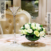 高脚婚礼路引玻璃花瓶透明婚庆餐桌面甜品台花瓶欧式结婚花瓶道具