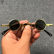 墨镜男士开车伴郎眼镜，圆形复古墨镜民国圆镜片，墨镜太阳眼镜太子镜