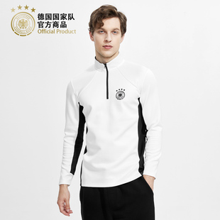 德国国家队商品丨经典黑白时尚撞色运动长袖透气拉链卫衣