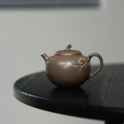 南瓜紫砂壶原矿老青灰，容量160cc宜兴手工茶壶，小壶单壶有证书