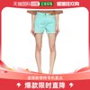 香港直邮潮奢palmangels女士绿色，磨边牛仔短裤
