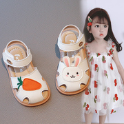 夏季1-3岁2卡通可爱包头婴幼儿女宝宝学步鞋，小童公主鞋儿童凉鞋潮