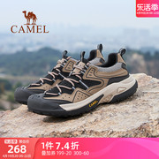 骆驼男鞋2024春季耐磨厚底，男运动休闲鞋子，时尚户外登山徒步鞋