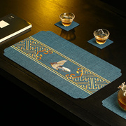 新中式禅意茶席垫子干泡台茶垫布防水(布防水)杯垫，隔热垫小尺寸茶巾茶桌布