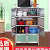 铝合金橱柜简易储物柜收纳架厨房台面碗柜厨柜碗筷置物架家用柜子