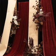 婚庆绒布加厚酒红色金丝绒布，红绒布舞台幕布，桌布背景拍摄打底布幔