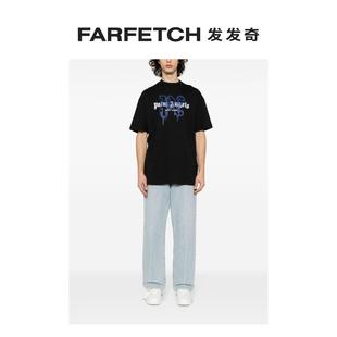 palmangels男士newyork经典logo印花t恤farfetch发发奇