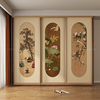 中式复古装饰衣柜门，贴纸改造老式柜子木门，房间翻新贴画国风壁纸