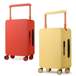 出口日本中置宽拉杆行李箱纯PC高端商务TSA海关锁旅行箱20登机箱