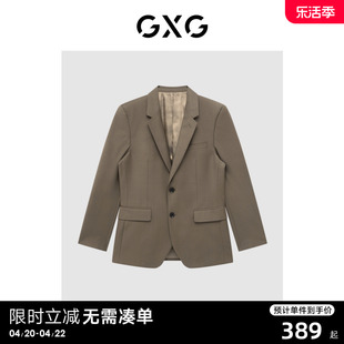 GXG男装 商场同款咖色套西西装 22年秋季