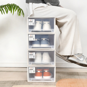 加厚鞋盒抽屉式塑料自由组合男女鞋子收纳盒透明防尘整理箱免组装