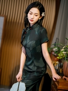 妈妈旗袍中年日常可穿气质2024年夏传统大码复古老上海民国风