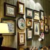 轻奢美式实木照片墙装饰客厅相框免打孔竖欧式楼梯挂墙组合画定制