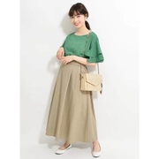 日本单女士圆领纯色雪纺套头衫罩衫双层荷叶袖