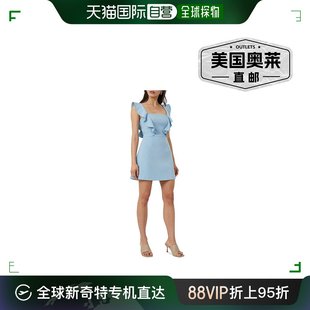 french connectionWhisper 女式荷叶边短款迷你连衣裙 - 黑色