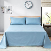 黄河口老粗布床单纯棉床单单件手工全棉加厚床单1.51.8米床粗布床