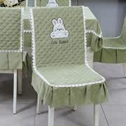餐桌椅子套罩凳子套通用桌布布艺，餐桌布椅套椅垫套装靠背一体家用
