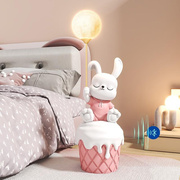 可爱奶油兔子摆件客厅卧室床头大型落地装饰品儿童房女孩乔迁礼物