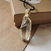 纯净之器天然白水晶(白水晶，)吊坠铜线，手工缠绕原石项链情侣学生生日礼物