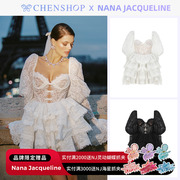 nanajacqueline时尚蕾丝泡泡，袖连衣蓬蓬裙，婚纱chenshop设计师
