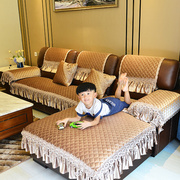 贵妃皮沙发垫子套装组合客厅防滑坐垫，订做四季简约毛绒沙发