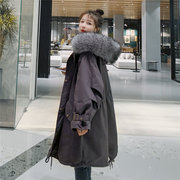 工装羽绒棉服女冬2022年韩版宽松派克服中长款棉衣棉服外套