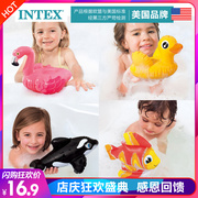 INTEX可爱动物洗澡玩具儿童戏水玩具宝宝趣味游泳充气玩具