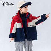 迪士尼女童秋冬装外套2024儿童装洋气女孩冬款冲锋衣三合一潮