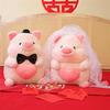 情侣猪压床娃娃一对结婚床上布置婚房猪抱枕高档喜娃新婚礼物