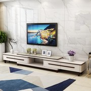 岩板茶几电视柜大理石简约伸缩客厅组合钢化玻璃北欧烤漆
