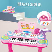 儿童电子琴玩具带话筒女孩婴幼儿，可弹奏宝宝，益智初学多功能小钢琴