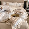 几何格子纯棉四件套全棉斜纹印花四季通用床单被套北欧风床上用品