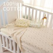 婴儿床床单拼接床床单新生儿全棉针织宝宝床单有机棉婴儿床品